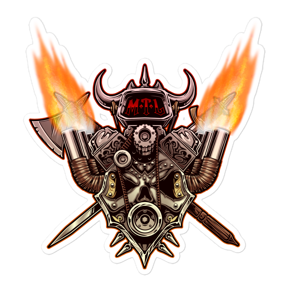 MonsterTruckLord (Flames) Sticker
